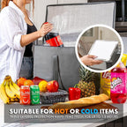 Carrywell (Not Made In China) Insulated Food Delivery Bags, XXXL Pizza Delivery and Reusable Warming Bag For Catering, Thermal Insulation Tote for Hot and Cold Food, Doordash