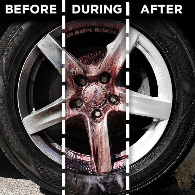 ESOTERIC Wheel Cleaner, Effective Iron Removing Wheel Cleaner, Safe & Versatile Brake Cleaner for Alloy, Chrome, Aluminum, Steel Wheels, Iron Remover, Best Car Detailing Supplies
