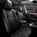 AOMSAZTO Custom Fit for Toyota CHR 2018 2019 2020 2021 2022 Full Set Faux Leather C-HR Seat Covers Compatible Airbag Black