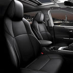 AOMSAZTO Custom Fit for Toyota CHR 2018 2019 2020 2021 2022 Full Set Faux Leather C-HR Seat Covers Compatible Airbag Black