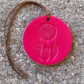 Air Flair | Leather Car Air Freshener | Dream Catcher (Fuchsia, Cherry Leather Scent)