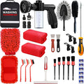 Car Wash Kit -Car Cleaning Kit Cars Washs Foam Gun Microfiber Sponge Cars Washing Kits Tire BrushTowels Complete Large Washs Mitt