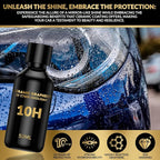 Premium 10H Graphene Ceramic Coating Kit (1x50ml) - Ultra-Durable Car Protection, Car Detailing Kit, High Gloss Finish, Easy to Apply