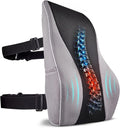 Extra Dense Lumbar Pillow with Double Adjustable Straps - Ergonomic Lumbar Support Pillow for Office Chair, Car, Couch Firm Back Support for Lower Back & Spine Pain Relief Memory Foam Cushion