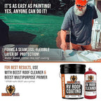 BEEST RV Roof Coating White, 5 Gallon Covers up to 250 sq ft (2 Coats), Solar Reflective & Waterproof Sealant| Elastomeric Leak Repair Coating, Liquid Rubber RV Roof Sealant for Trailer, Camper & More