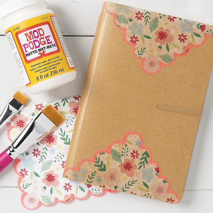 Mod Podge Matte Sealer, Glue & Finish: All-in-One Craft Solution- Quick Dry, Easy Clean, for Wood, Paper, Fabric & More. Non-Toxic - Craft with Confidence, Made in USA, 8 oz., Pack of 1