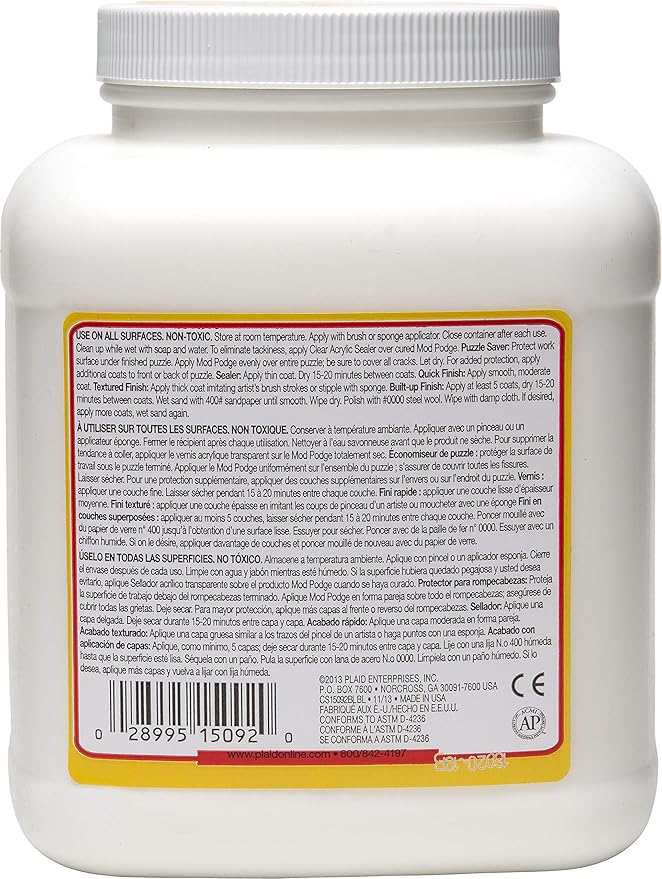 Mod Podge Matte Sealer, Glue & Finish: All-in-One Craft Solution- Quick Dry, Easy Clean, for Wood, Paper, Fabric & More. Non-Toxic - Craft with Confidence, Made in USA, 64 oz., Pack of 1