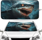 Big Fish Car Windshield Sun Shade Foldable Sunshade Front Window Cover Sun Visor Protector Accessories (59x27.5 inches)