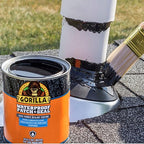 Gorilla Patch & Seal Liquid Rubber Waterproof Sealant, Black, 32 Ounce (Pack of 6) - Seals Out Water, Air, and Moisture