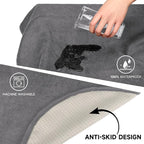Car Seat Covers 1 Pack Grey Waterproof Towel Car Seat Cover Universal Fit for Most Trucks SUV Fitness Athletes Pets Gym and Water Sport