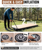 KingCamp FLEXIREST 8.0 Inflatable Sleeping Pad for Camping, High-Support Drop Stitch Camping Mattress with 1100lbs Capacity, PVC-Free Camping Mat for Tent Car Glamping Outdoor Travel, 79 * 40 * 3.15