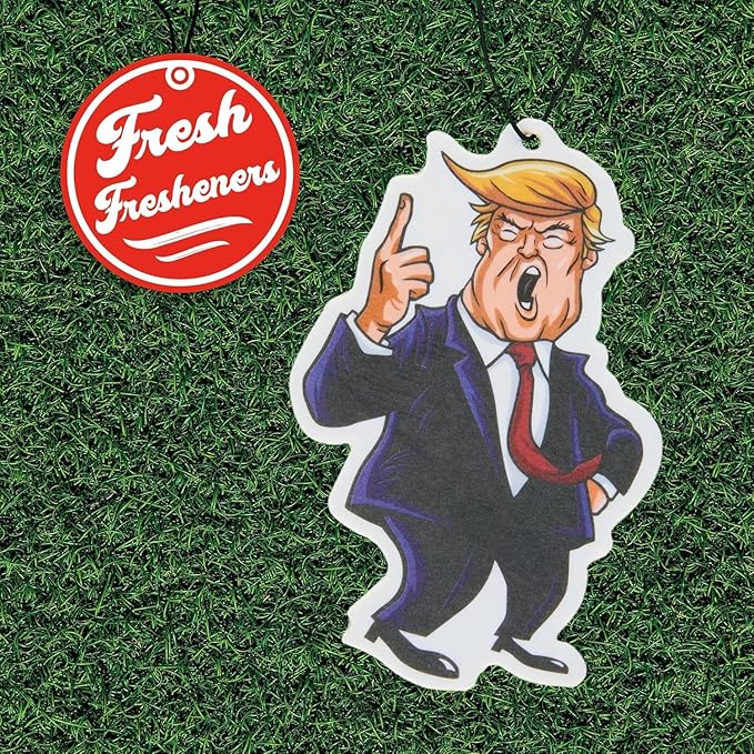Fresh Fresheners Cute Funny Car Air Fresheners 4-pack (Make Scents Great Again)
