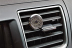 Wild Essentials Sunflower Essential Oil Car Vent Diffuser Kit, Lavender, Lemongrass, Peppermint, Orange Oils, Stainless Steel Locket Pendant, 8 Refill Pads, Customizable Color Changing Air Freshener
