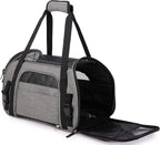 EliteField Soft Sided Pet Carrier (3 Year Warranty, Airline Approved), Multiple Sizes and Colors Available (17" L x 9" W x 12" H, Charcoal Gray)