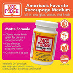 Mod Podge Matte Sealer, Glue & Finish: All-in-One Craft Solution- Quick Dry, Easy Clean, for Wood, Paper, Fabric & More. Non-Toxic - Craft with Confidence, Made in USA, 8 oz., Pack of 1