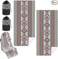 2 Pack Car Seat Towel Covers with Storage Bag 63 x 32 Inch Athletic Running Towel Seat Sweat Washable Non Slip Cover Gift for Car Outdoor Sport Activities (Tuscon Aztec)