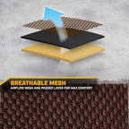Cat MeshFlex Brown & Black Rear Seat Cover for Car – Durable Canvas & Mesh Design 60/40 Split Bench Protector for Cars, Trucks & SUVs – Back Seat Cover for Rear Bench – Interior Car Accessory