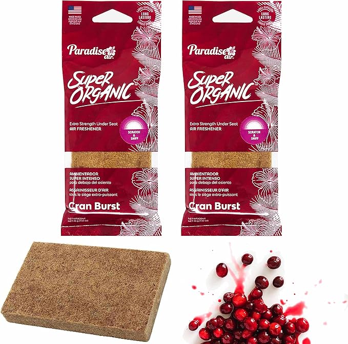 2 Pc Paradise Super Organic Cran Burst Scent Air Freshener Block Stone Fragrance