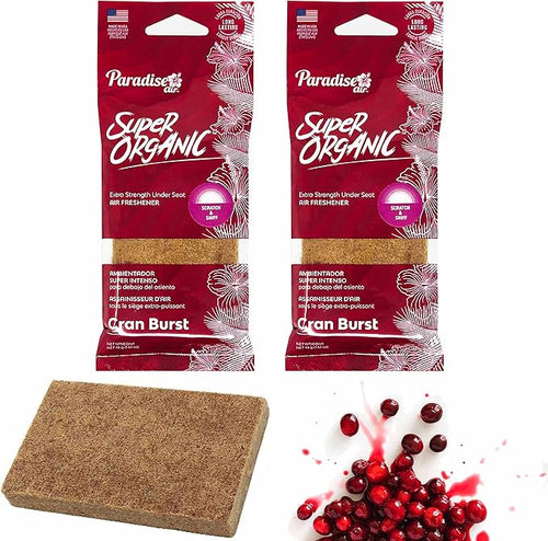 2 Pc Paradise Super Organic Cran Burst Scent Air Freshener Block Stone Fragrance