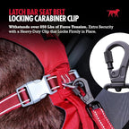 Tuff Pupper Dog Car Safety Belt | Adjustable 16–26" Latch Hook Seatbelt Restraint for Dogs | Heavy-Duty Nylon Webbing, All-Metal Hardware & 360° Swivel Carabiner | Universal Fit for Cars, Trucks & SUV