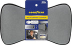 Goodyear Ergonomic Car Neck Pillow, Soft Memory Foam Headrest Pillow for Driving, Breathable & Removable Cover, Car Seat Headrest Cushion with Adjustable Strap, Neck Pain Relief, Grey