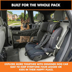 YoGi Prime Half Hammock Dog Seat Cover for Back Seat - Waterproof Half Backseat Dog Cover, Space Saving Split Seat Design, Universal Fit & Heavy Duty Pet Restraint