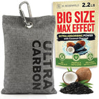2.2 lbs (1000g) Activated Coconut Charcoal Odor Absorber for Strong Odor in Car, Home, Closet - Large Natural Air Purifying Bag - Non Toxic Deodorizer Odors Eliminator for Car Smoke Dog Cat Pet Smell