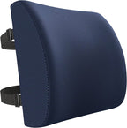 FORTEM Lumbar Support Pillow for Office Chair, Lumbar Support Pillow for Car, Back Rest for Gaming, Memory Foam Pillow, Desk Chair Cushion, Breathable & Washable Cover, Adjustable Straps