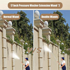 RIDGE WASHER Pressure Washer Extension Wand, 17 Inch Stainless Steel Power Washer Lance, 1/4 Inch Quick Connect, 2 Pack