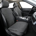 Breathable Car Seat Cover,Luxury Front Seat Cover,Durable and Non Slip,Polyester Silk Material, Universal Car Seat Cushion,Suitable for All Seasons,Airbag Compatible. (Black，2PCS)