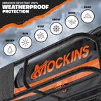 Mockins 20 Cu.Ft. Roof Cargo Bag for Top of Car | 53"x40"x17" All-Weather Rooftop Cargo Carrier Bag | Abrasion-Resistant Vinyl Car Top Carrier Without Roof Rack w/Mat, Straps, Hooks, Lock & Carry Bag