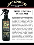 Bickmore Exotic 8oz (2-Pack) - Specially Formulated Leather Spray Used to Clean Condition Polish and Protect Exotic Leathers & Reptile Skins