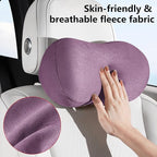 Car Neck Pillow Ergonomic Design Memory Foam Softness Car Headrest Pillow for Neck Support Cushion for Driving, Universal Fit Head Rest Travel Pillow, Fits All Vehicles, Purple, 2 Pack