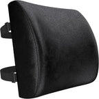 FORTEM Lumbar Support Pillow for Office Chair, Lumbar Support Pillow for Car, Back Rest for Gaming, Memory Foam Pillow, Desk Chair Cushion, Breathable & Washable Cover, Adjustable Straps