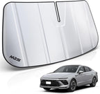 MZS Windshield Sun Shade Compatible with Sonata 2024-2026, Foldable Car Front Window Sunshade with Storage Pouch, Sedan Sun Visor Shield Accessories for Interior Protector