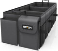 HOTOR Trunk Organizer for Car - Car Organizer, Foldable Trunk organizer for SUVs & Sedans, Sturdy Organization for Car Accessories, Tools, Sundries, Black, 3 Compartments, 31.9"×12.6"×10.6"