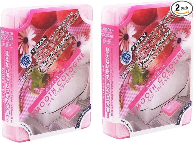2-pack Home/office/Car/auto Smooth Cologne White Peach Scent Luxury Air Freshener JDM Genuine Diax Japan