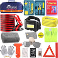 Emergency Roadside Kit for Car,Emergency Kits for Vehicles,Jumper Cables headlamps car Glasses Holder,Roadside Emergency Kit Women Men