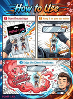 PumpCar 2 pieces Chubby Goku Ultra Instinct double-sided hanging Japanese anime cherry-scented Dragon Ball car air freshener Cool anime hanging for rearview mirror Car Interior Accessories Gifts