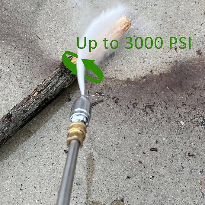 JOEJET Turbo Nozzle for Pressure Washer, Rotating Pressure Washer Nozzle with 1/4" Quick Connect, 7 Nozzle Tips with Holder, 3600 PSI