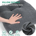Shinnwa Lumbar Support Pillow for Office Chair, Memory Foam Back Support Pillow for Back Pain Relief, Car, Chair and Couch, 17.5x15x4.5in, Charcoal