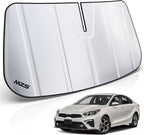 MZS Windshield Sun Shade Compatible with Forte 2019-2024, Foldable Car Front Window Sunshade with Storage Pouch, Sedan Sun Visor Shield Accessories for Interior Protector