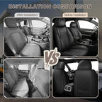 TTX LIGHTING for Subaru Ascent 2019-2026 Seat Covers: Waterproof Leather Seat Protector with Airbag Compatible (2 Front Seats,Black)