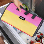PackIt Freezable Grocery Tote, with EcoFreeze Technology, Foldable, Reusable, Zip Closure, Dual Handles