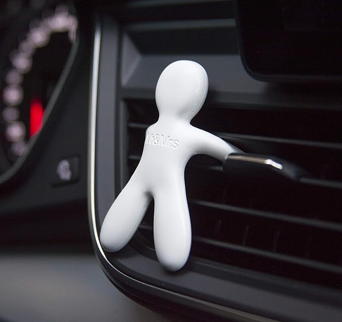 Tronix Cesare Car Air Freshener Long Lasting 45 Days Air Vent Clip Uses Alcohol-Free Fragrance Oil Non-Toxic EVA Material (Fresh Air), White, Small (12)