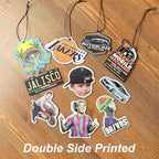 6Pcs Custom Air Fresheners with Picture - Double Sided Print Personalized Car Air Freshener with Logo Personalized Gifts for Valentine's, Car Charms for Rear View Mirror. (6pcs-Crop)