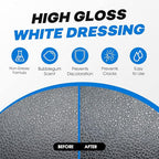 High Gloss White Dressing, Vinyl, Rubber, and Plastic Restorer for A Super Shine Finish, Back to Black Trim, Mold, and Tire Dressing, Quick Dry, Low Sling Formula, Bubblegum Scent, 1 Gallon