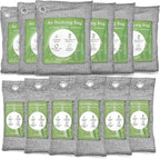 24 Pack Bamboo Charcoal Air Purifying Bag, Activated Charcoal Bags Odor Absorber, Moisture Absorber, Natural Car Air Freshener, Shoe Deodorizer, Odor Eliminators For Home, Pet, Closet