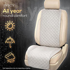 IVICY Faux Suede Front Car Seat Cover – Durable, Non-Slip Seat Protector for Cars – 1 Unit, Light Gray