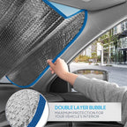 BDK Colorful Rainbow Tie Dye Windshield Sunshade for Cars - Multi-Colored Double Bubble Accordion Folding Sun Shade for Car Truck SUV – Car Sun Visor Protector to Keep Your Vehicle Cool - 58 x 27